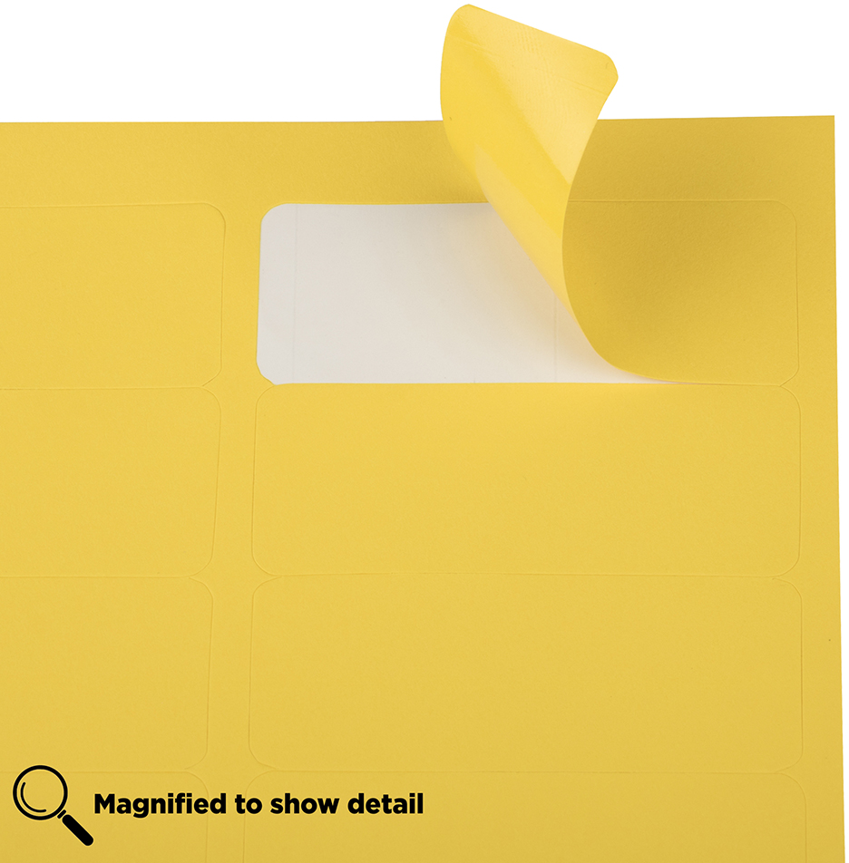 Yellow 1 x 2 5/8 Return Address Labels