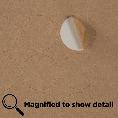 Brown Kraft Small 3/4 Inch Round Labels