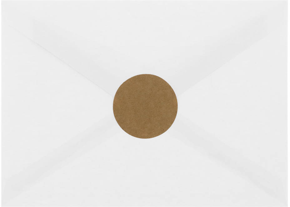 Brown Kraft Medium 1 2/3 Inch Round Labels