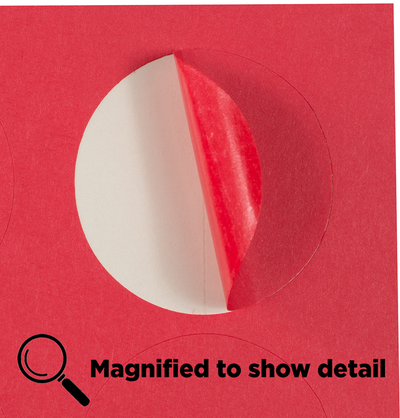 Red Medium 1 2/3 Inch Round Labels