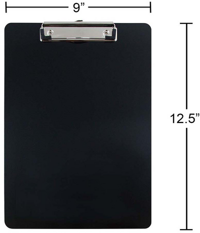 Black Aluminum 9 x 13 Clipboards
