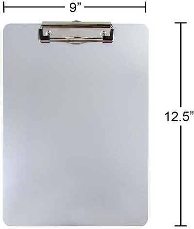 Silver Aluminum 9 x 13 Clipboards