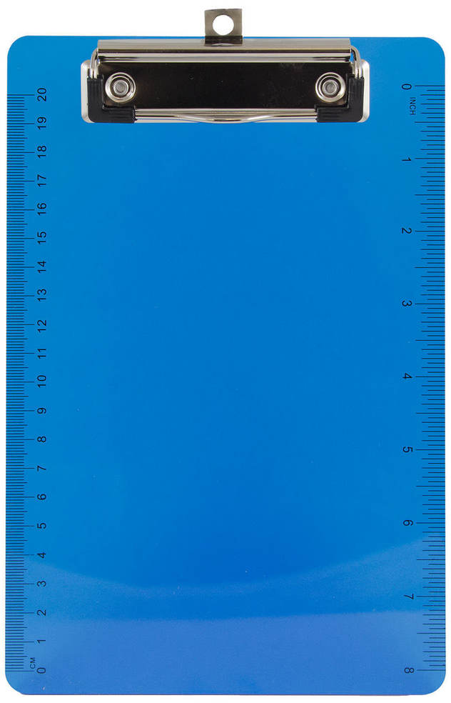 Blue Plastic 6 x 9 Mini Acrylic Clipboards