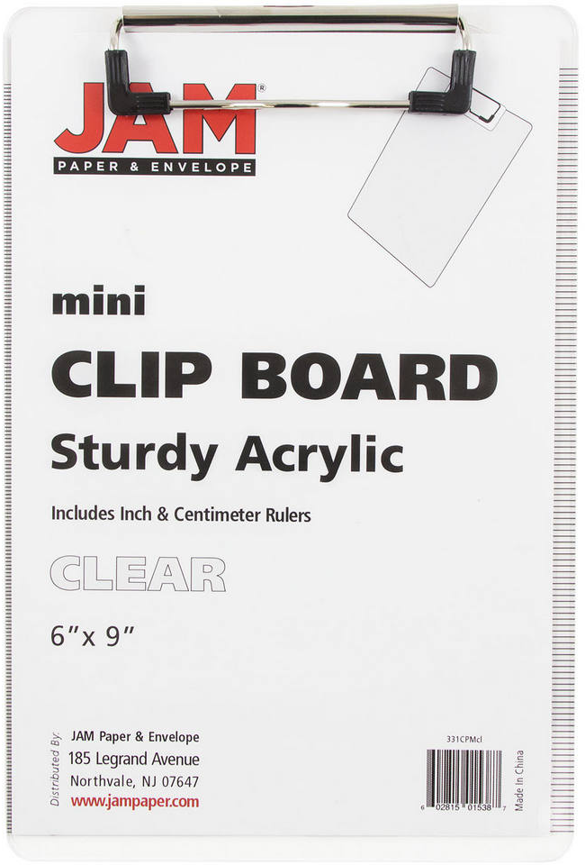 Clear Plastic 6 x 9 Mini Acrylic Clipboards