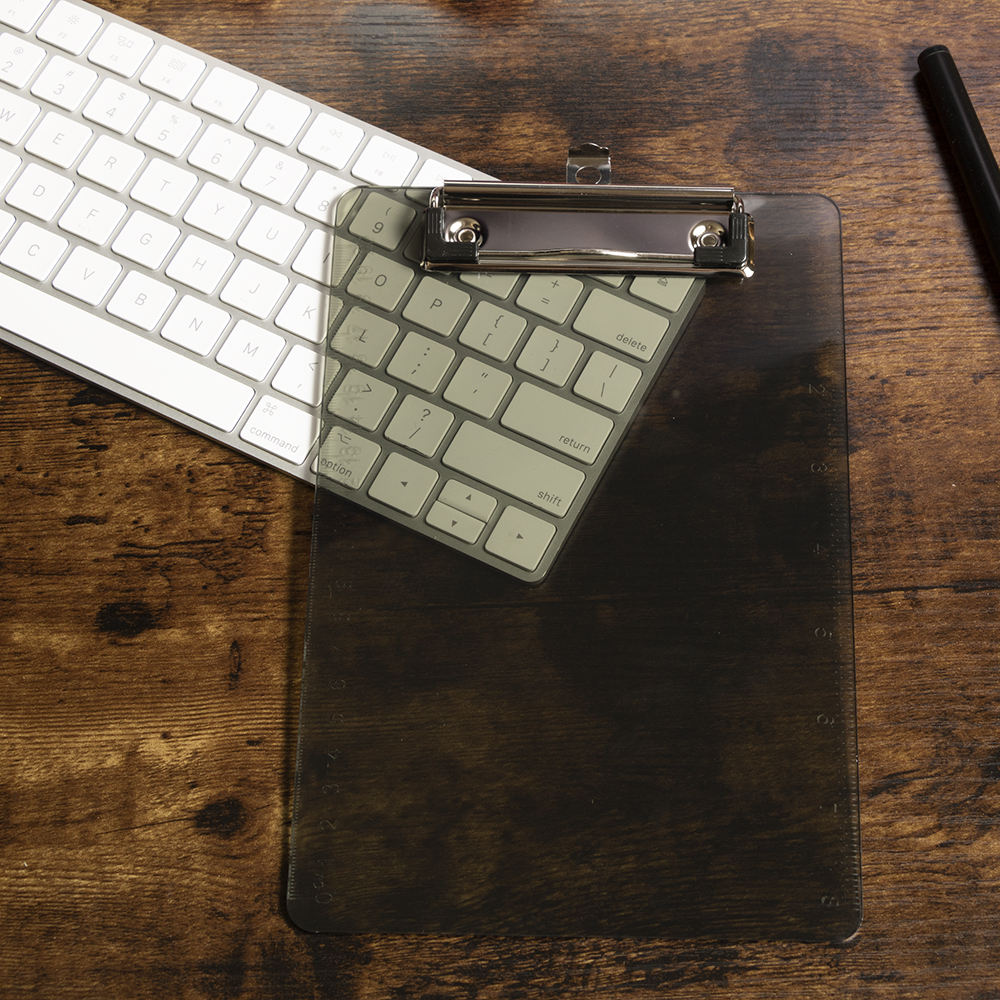 Smoke Plastic 6 x 9 Mini Acrylic Clipboards