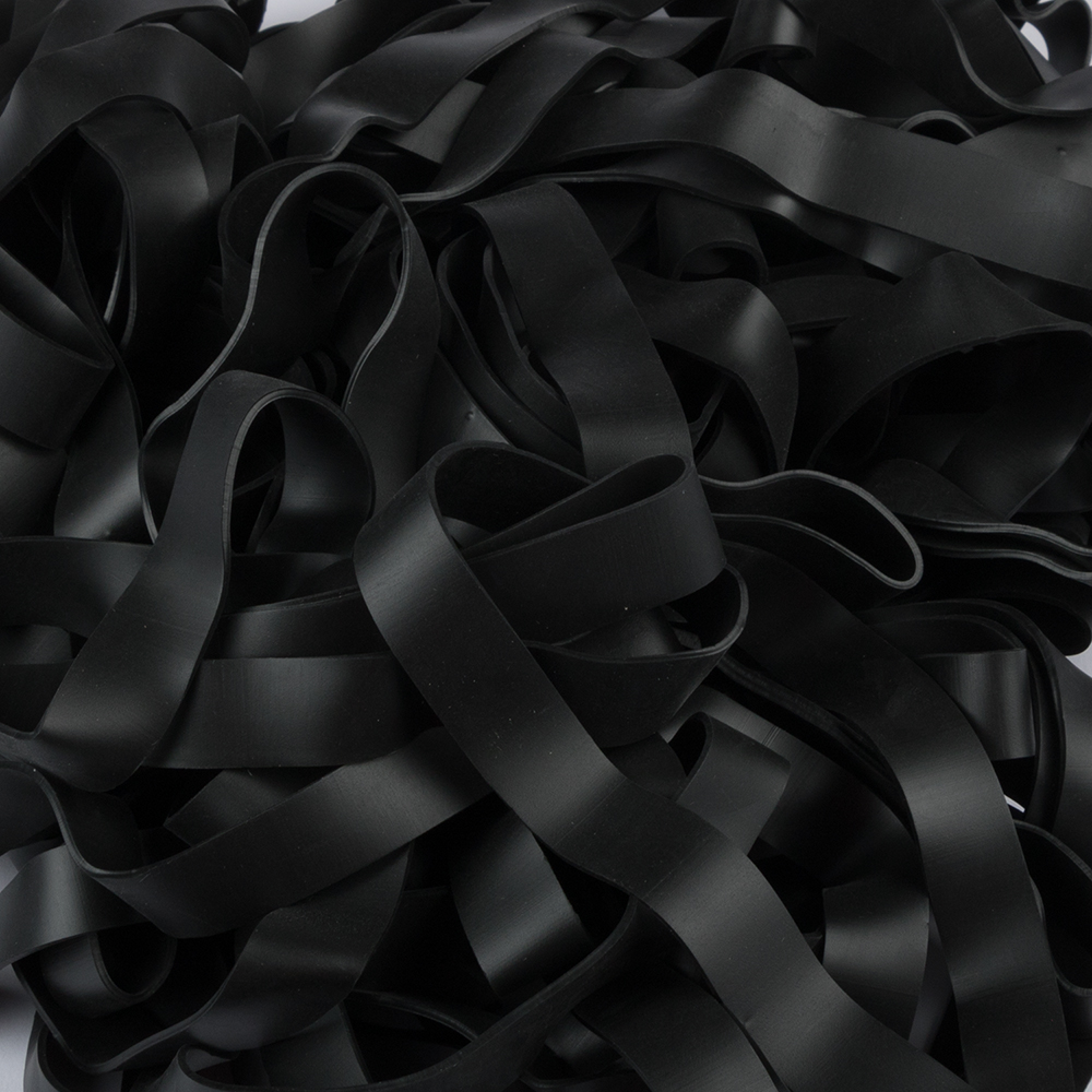 Black Size 107 Rubber Bands - 50 Pack