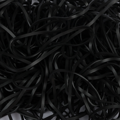 Black Size 117B Rubber Bands - 100 Pack