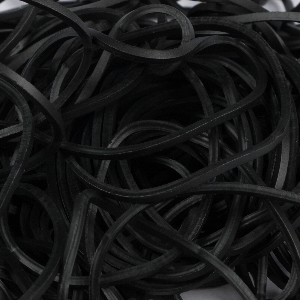 Black Size 16 Rubber Bands - 100 Pack