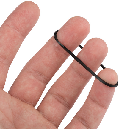 Black Size 16 Rubber Bands - 100 Pack