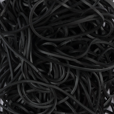 Black Size 19 Rubber Bands - 100 Pack