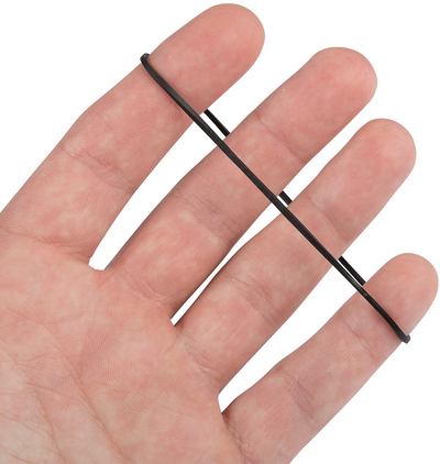 Black Size 19 Rubber Bands - 100 Pack