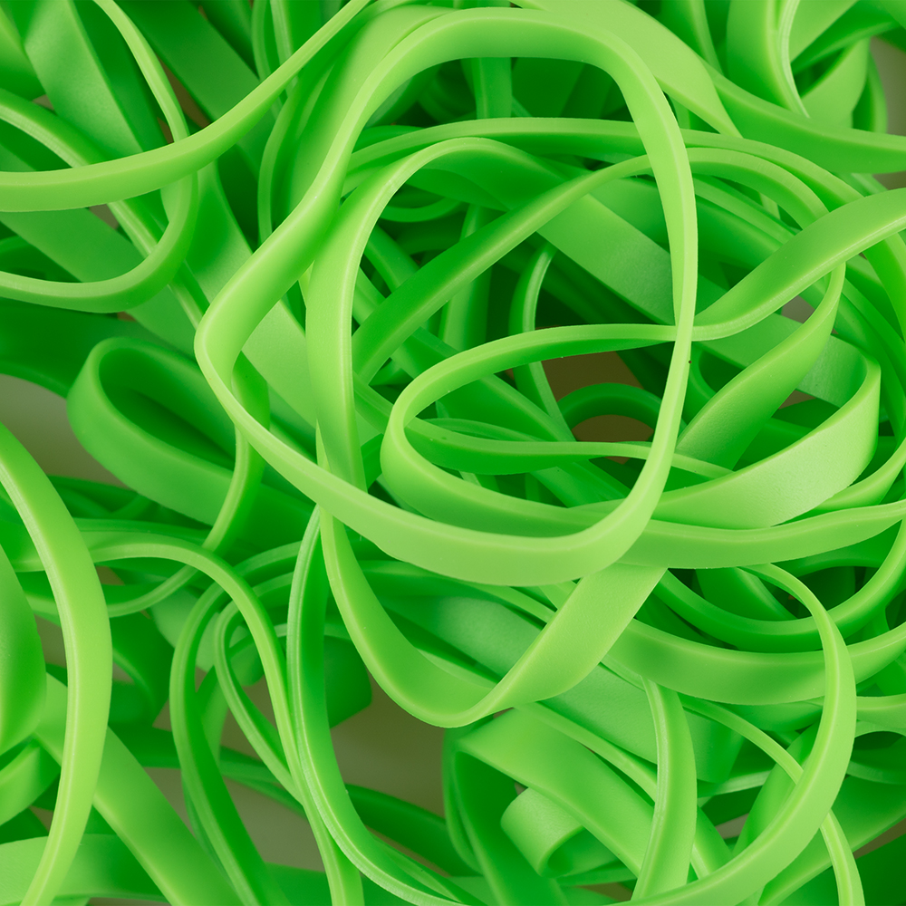 Green Size 64 Rubber Bands - 100 Pack