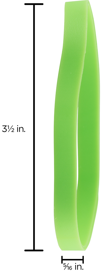Green Size 64 Rubber Bands - 100 Pack