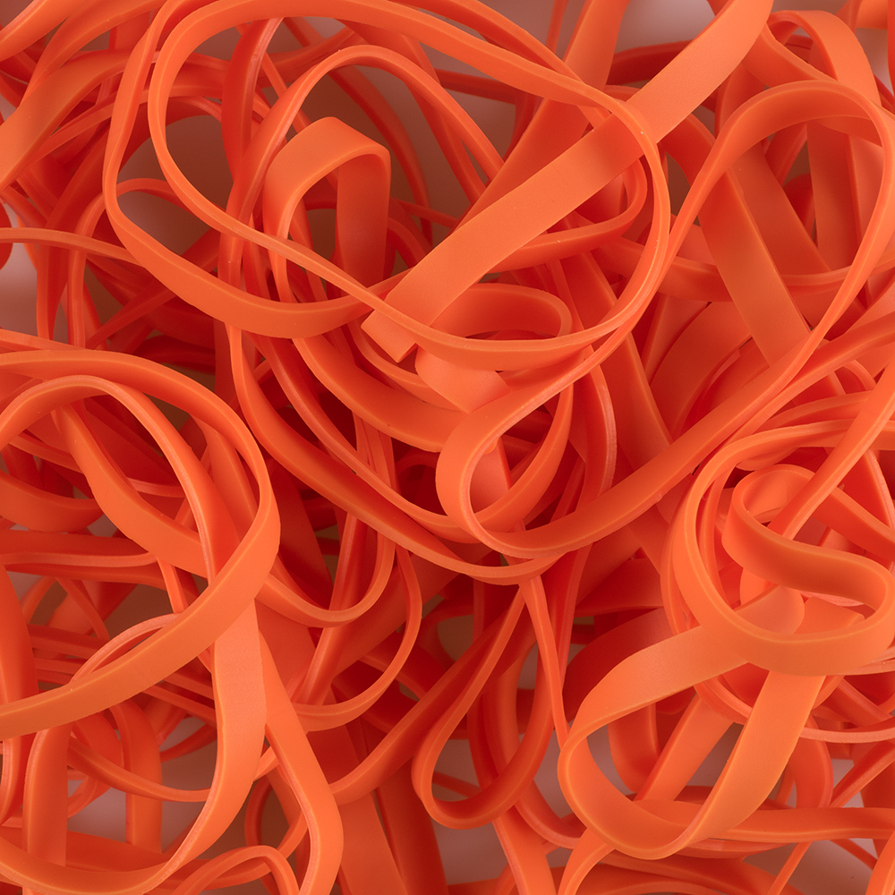 Orange Size 64 Rubber Bands - 100 Pack