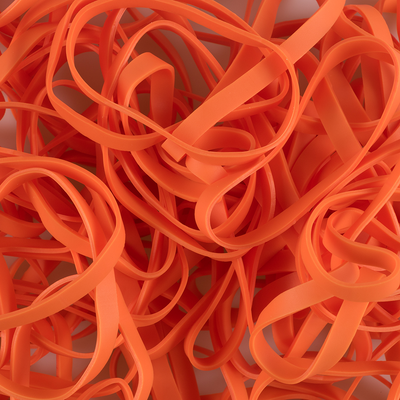Orange Size 64 Rubber Bands - 100 Pack