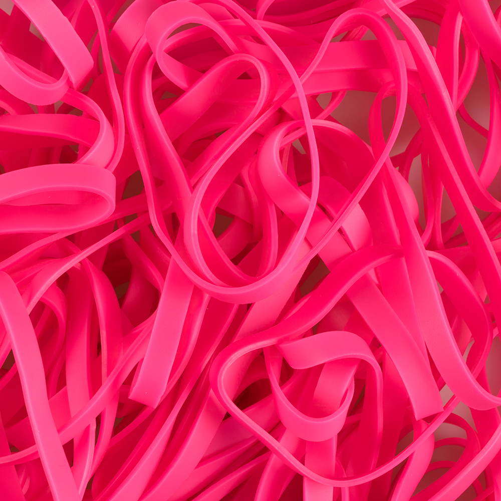 Pink Size 64 Rubber Bands - 100 Pack