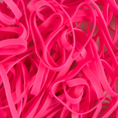 Pink Size 64 Rubber Bands - 100 Pack