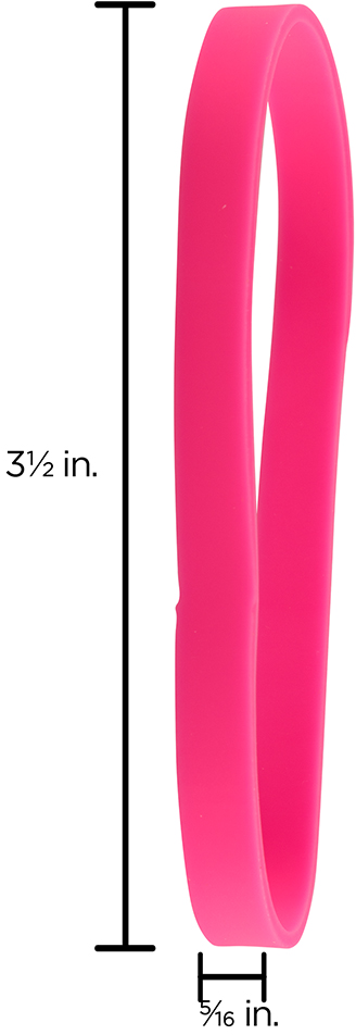 Pink Size 64 Rubber Bands - 100 Pack