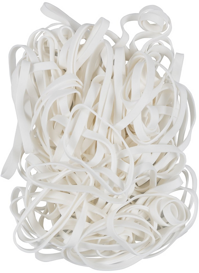 White Size 64 Rubber Bands - 100 Pack
