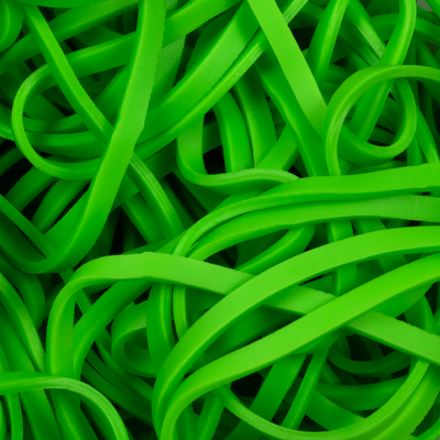 Green Size 33 Rubber Bands - 100 Pack