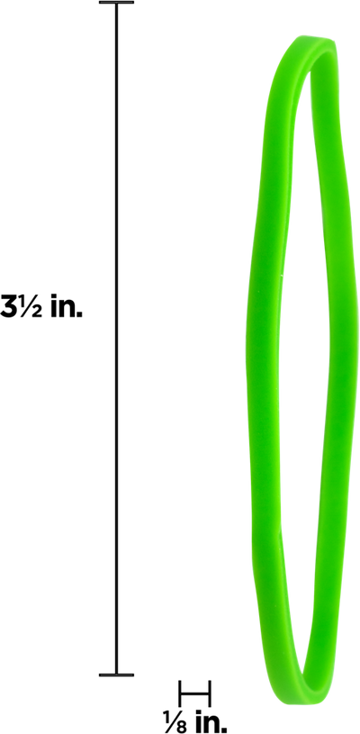 Green Size 33 Rubber Bands - 100 Pack