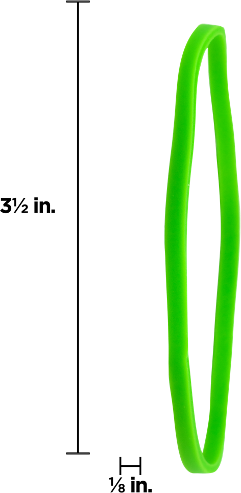 Green Size 33 Rubber Bands - 100 Pack