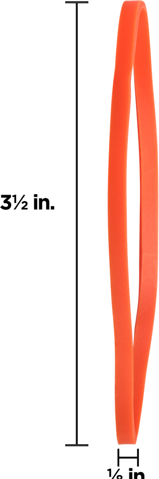 Orange Size 33 Rubber Bands - 100 Pack