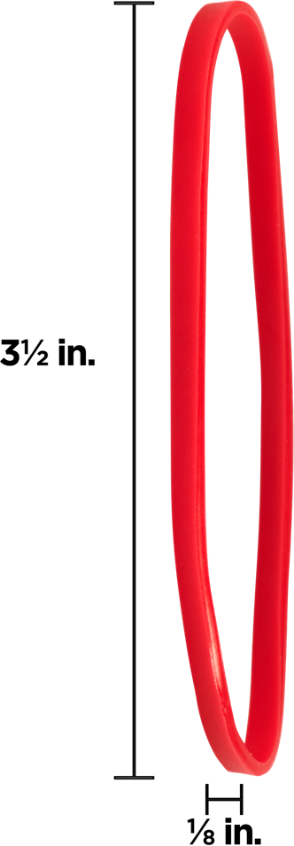 Red Size 33 Rubber Bands - 100 Pack
