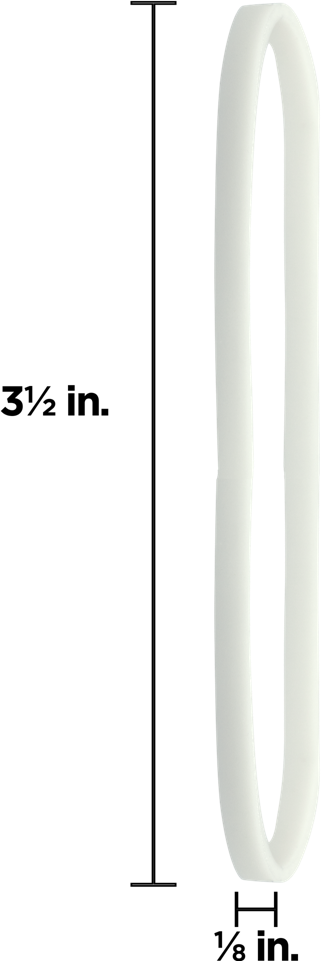 White Size 33 Rubber Bands - 100 Pack