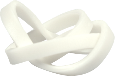 White Size 33 Rubber Bands - 100 Pack
