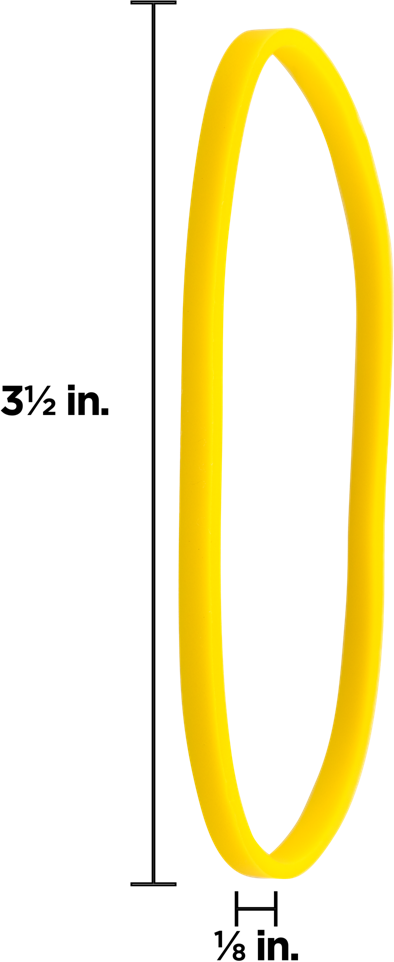 Yellow Size 33 Rubber Bands - 100 Pack