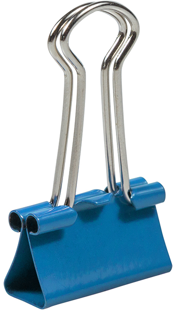 Blue Small 19mm Binder Clips - 25 Pack