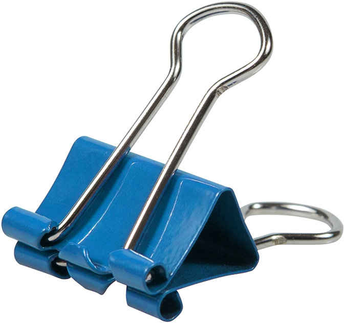 Blue Small 19mm Binder Clips - 25 Pack