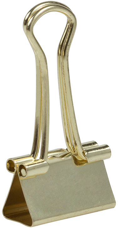 Gold Small 19mm Binder Clips - 25 Pack