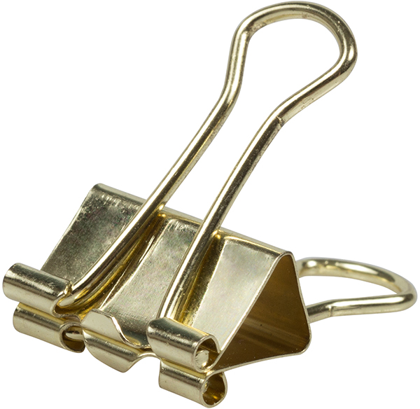 Gold Small 19mm Binder Clips - 25 Pack