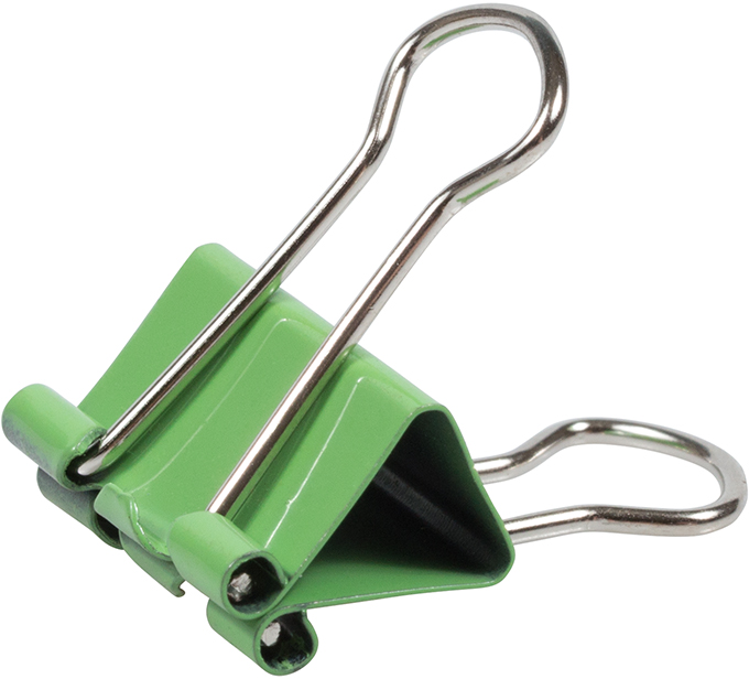 Green Small 19mm Binder Clips - 25 Pack