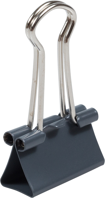 Gray Small 19mm Binder Clips - 25 Pack