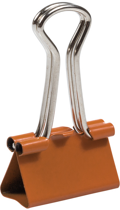 Orange Small 19mm Binder Clips - 25 Pack