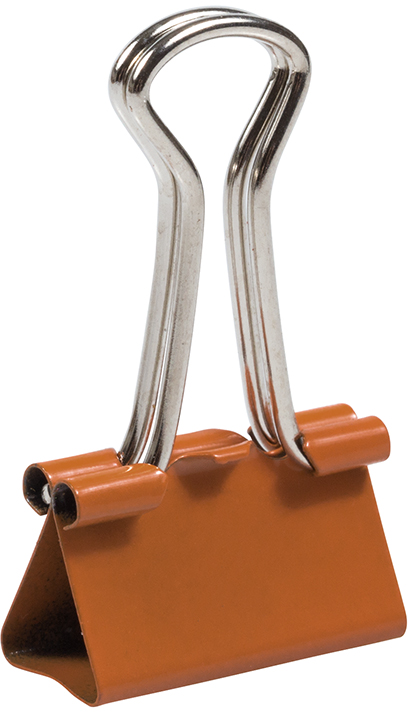 Orange Small 19mm Binder Clips - 25 Pack