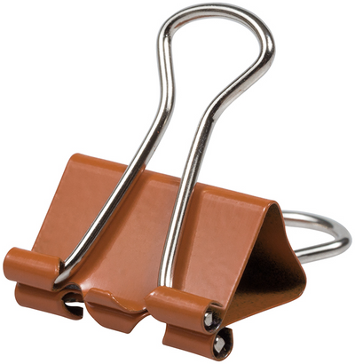 Orange Small 19mm Binder Clips - 25 Pack