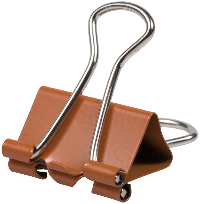 Orange Small 19mm Binder Clips - 25 Pack