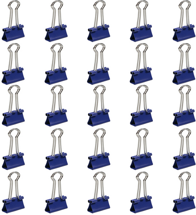 Purple Small 19mm Binder Clips - 25 Pack