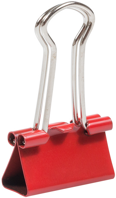 Red Small 19mm Binder Clips - 25 Pack