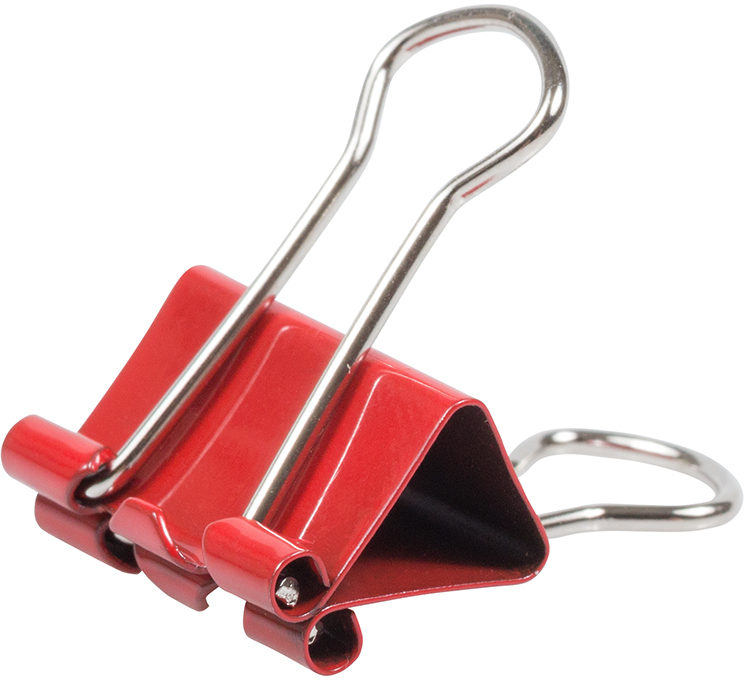 Red Small 19mm Binder Clips - 25 Pack