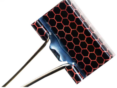 Black with Blue and Brown Honeycomb Small 19mm Binder Clips - 10 Pack