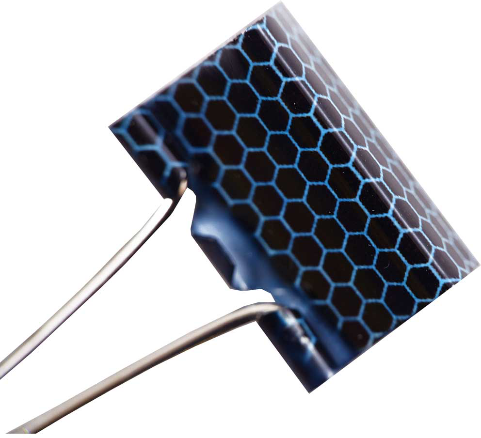 Black with Blue and Brown Honeycomb Small 19mm Binder Clips - 10 Pack