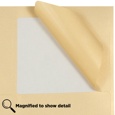 Gold Metallic 3 1/3 x 4 Shipping Labels