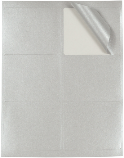 Silver Metallic 3 1/3 x 4 Shipping Labels