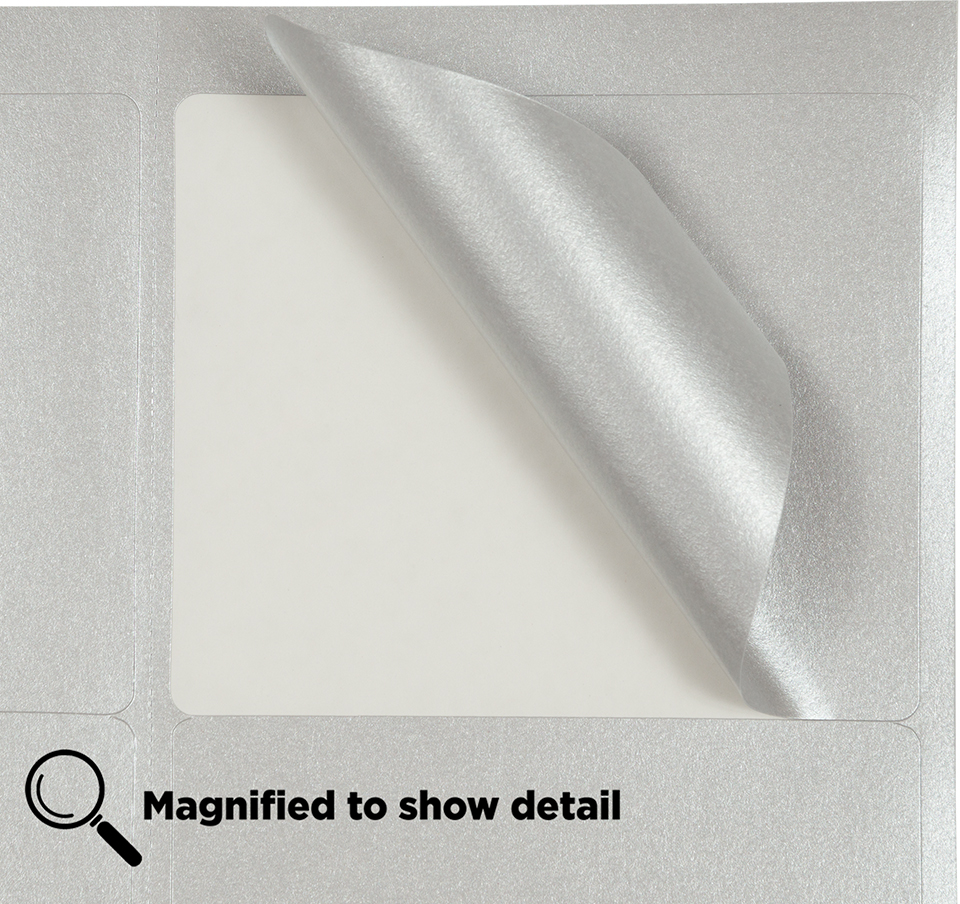 Silver Metallic 3 1/3 x 4 Shipping Labels