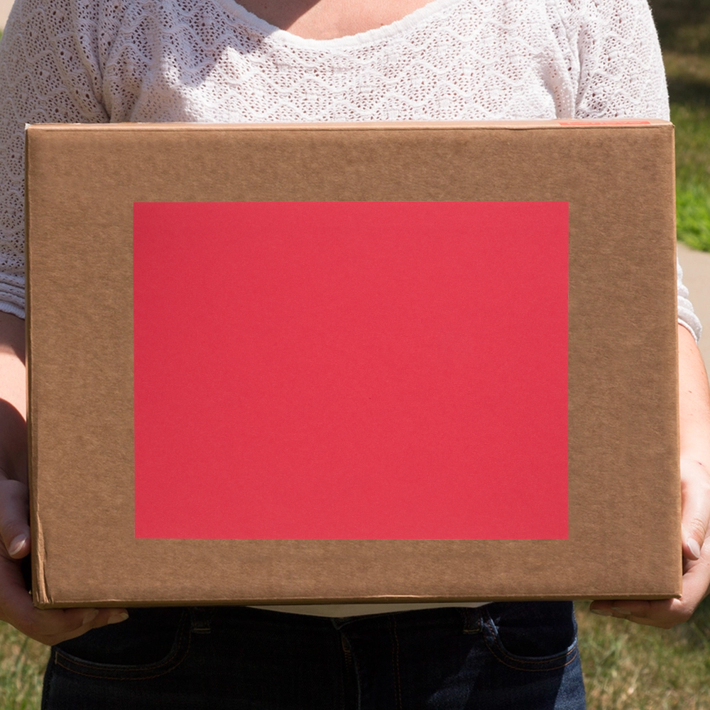 Red 8 1/2 x 11 Full Sheet Shipping Labels